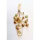 Золотая подвеска 56° с демантоидами