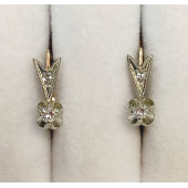 Золотые серьги 583° ЗВЕЗДА с бриллиантами