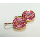 Золотые серьги 583° ЗВЕЗДА с корундом. МЭЮЗ