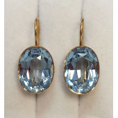 Золотые серьги 583° ЗВЕЗДА с топазом