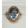 Золотое кольцо 583 пробы с голубым топазом