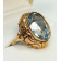 Золотое кольцо 583 пробы с голубым топазом
